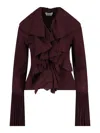 Alexander Mcqueen Pleated Blouse In Red