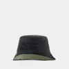Alexander Mcqueen Low Rever Bucket Hat -  - Polyester - Khaki In Khaki