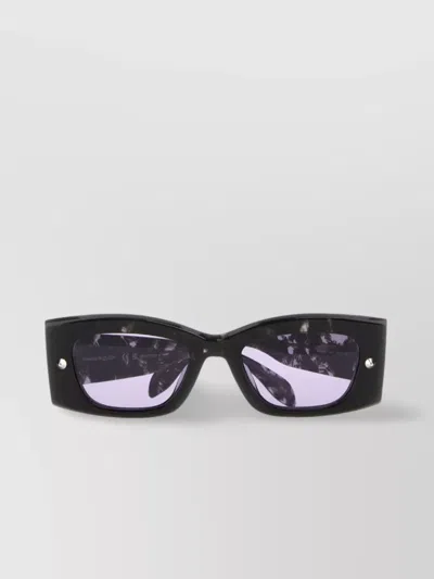 Alexander Mcqueen Bold Geometric Sunglasses With Uv Protection In Purple