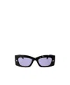 Alexander Mcqueen Bold Logo-print Sunglasses In Black
