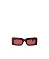 Alexander Mcqueen Bold Rectangle-frame Sunglasses In Brown