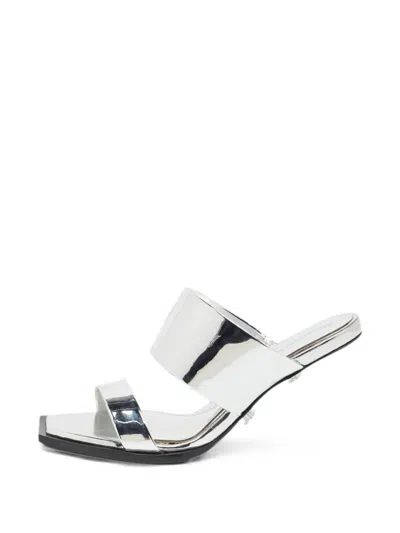 Pre-owned Alexander Mcqueen Bold Wedge Sandals In Silver