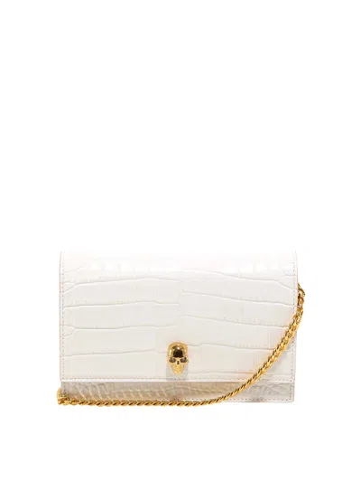 Alexander Mcqueen Bolsa Bandolera - Skull Mini In Blanco