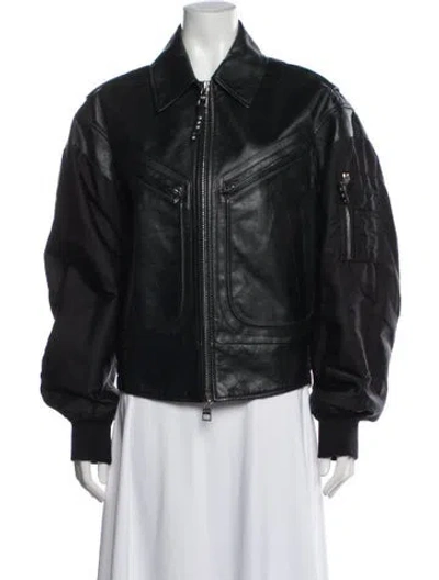 Pre-owned Alexander Mcqueen Bomber Jacket In Black