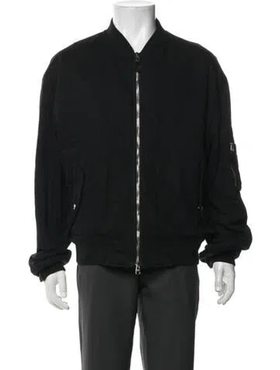 Pre-owned Alexander Mcqueen Bomber Jacket In Black