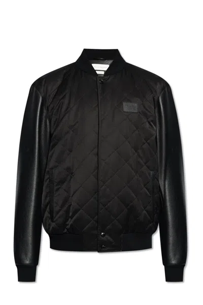 Alexander Mcqueen Diamond-quilting Bomber Jacket In Black