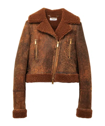 ALEXANDER MCQUEEN ALEXANDER MCQUEEN OFF-CENTER ZIP AVIATOR JACKET