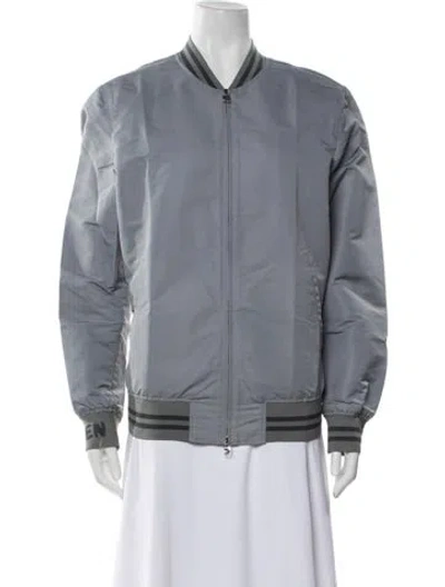 Pre-owned Alexander Mcqueen Bomber Jacket In Gray