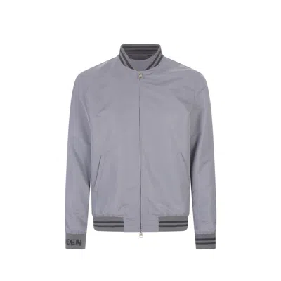 Alexander Mcqueen Bomber Jacket Men In Gray