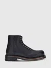 Alexander Mcqueen Maker Zip Ankle Boots In Grained Leather In Black