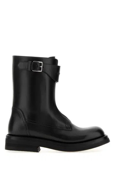 Alexander Mcqueen Boot S.leather In Black