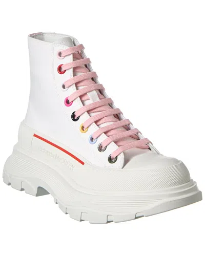 Alexander Mcqueen Ankle Lace-up Sneakers In White