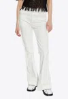 Alexander Mcqueen Bootcut Denim Jeans With Raw Finish