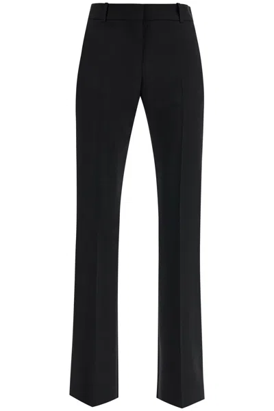 Alexander Mcqueen Bootcut Wool Gabardine Trousers In Black