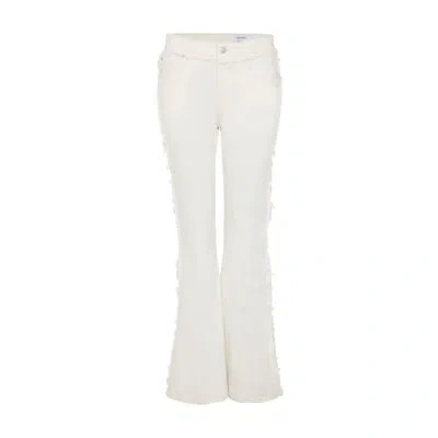 Alexander Mcqueen Bootcut Jeans In White