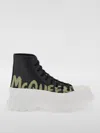 Alexander Mcqueen Tread Slick Ankle Boots In Calf Leather In Black