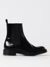 Alexander Mcqueen Calf Leather Chelsea Float Boots In Black