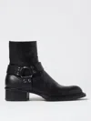 Alexander Mcqueen Black Ankle Boots With Harness Detail In Leather Man In Schwarz