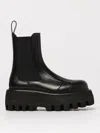 Alexander Mcqueen Black Glossy Leather Ankle Boots With Tank Sole In Black