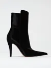 Alexander Mcqueen Birdee 105 Satin Ankle Boots In Black