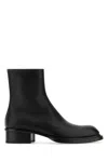 Alexander Mcqueen Cuban Stack Boot With 4.5 Cm Heel In Black