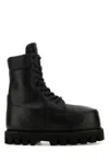 Alexander Mcqueen Elegant Black Leather Ankle Boots For Men In Black