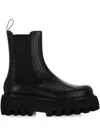 Alexander Mcqueen Leather Boots In Black