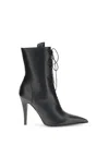 Alexander Mcqueen Leather Ankle Boots In Black