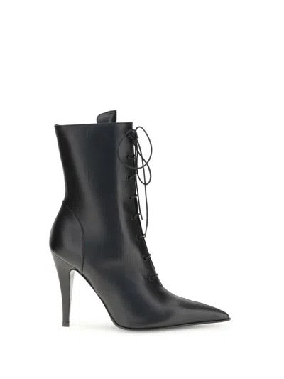 Alexander Mcqueen Women H.boot S.leather In Black