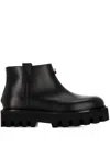 Alexander Mcqueen Ankle Boots Smooth Calfskin Chunky Sole In Black