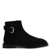 Alexander Mcqueen Men's Suede Boot In Black