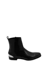 Alexander Mcqueen Leather Ankle Boots In Black