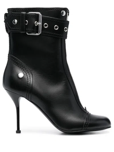 ALEXANDER MCQUEEN ALEXANDER MCQUEEN BUCKLE ANKLE BOOTS