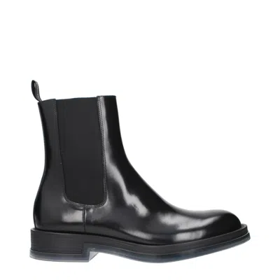 Alexander Mcqueen Boots Chelsea Float Mens Leather Black