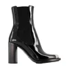 Alexander Mcqueen Boots In Black/silver Leather In Black