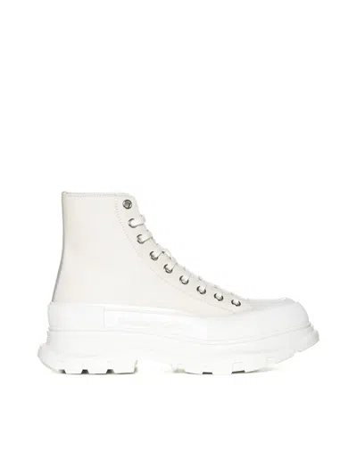 Alexander Mcqueen Boots In Vanil./of.w/va./sil