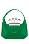 Alexander Mcqueen The Jewelled Hobo Leather Shoulder Bag In Brightgreen