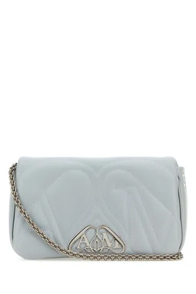Alexander Mcqueen Women's Shoulder Bag Seal In Grey