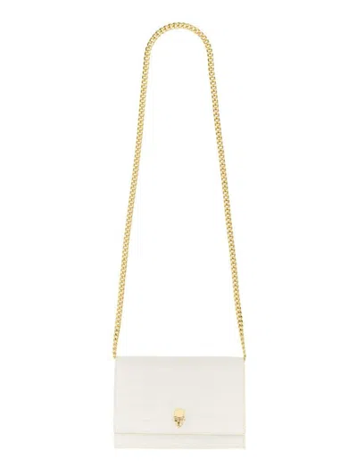 Alexander Mcqueen Women Borsa Mini Skull In White