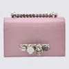 Alexander Mcqueen Pink Leather Jewelled Satchel Mini Shoulder Bag