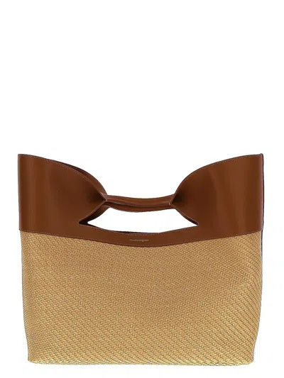 Alexander Mcqueen Bow Bag In Beige