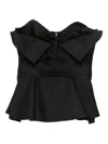 Alexander Mcqueen Alexander Mc Queen Black Corset Top In Silk Blend In Black