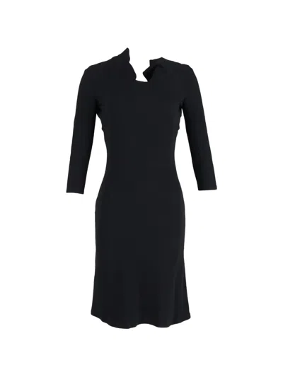 Pre-owned Alexander Mcqueen Bow-embellishment Midi Dress In Black