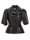 Alexander Mcqueen 'knot Bow' Biker Vest In Black