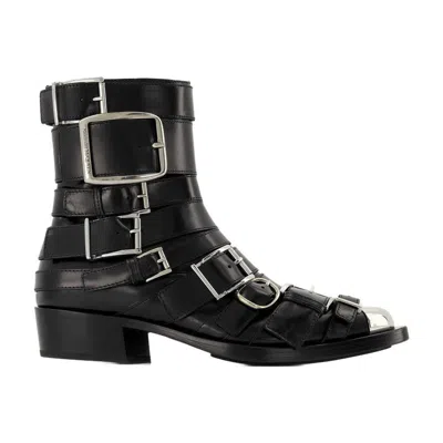 Alexander Mcqueen Boxcar Boots In Black