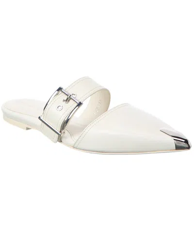 Alexander Mcqueen Boxcar Leather Flat In White