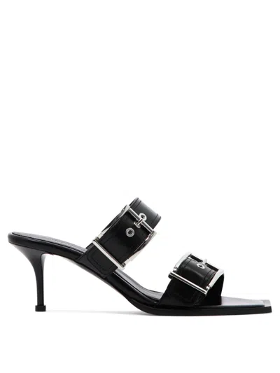 ALEXANDER MCQUEEN BOXCAR SANDALS BLACK