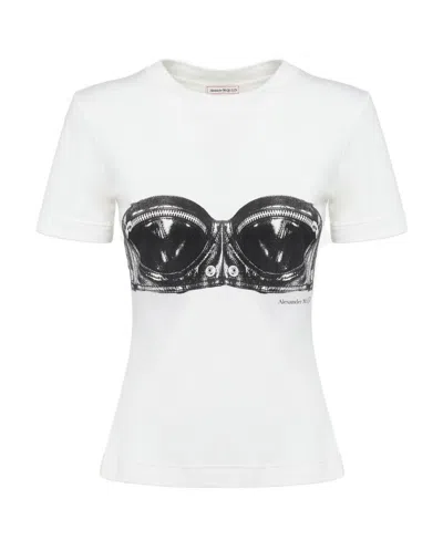 ALEXANDER MCQUEEN ALEXANDER MCQUEEN BIKER BRA T-SHIRT