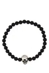 Alexander Mcqueen Skull Beaded Elastic Bracelet