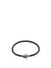 Alexander Mcqueen Rubber Cord Skull Bracelet In Black
